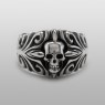 Magische Vissen Skull ring OZR048 front view.