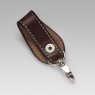 Oz Abstract Tokyo brown leather key holder back view.