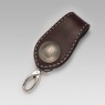 Oz Abstract Tokyo brown leather key holder left view.