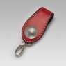 Oz Abstract Tokyo red leather key holder left view.