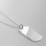 Oz Abstract Tokyo The Misunderstood Dog Tag silver necklace P1901 back view.