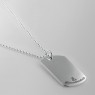 Oz Abstract Tokyo The Misunderstood Dog Tag silver necklace P1901 right view.