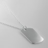 Oz Abstract Tokyo OATLF Dog Tag silver necklace P1902 right view.