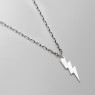 Oz Abstract Tokyo Lightning necklace Silver version right view.
