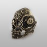 STS R20BR Brass Skull Ring left view.