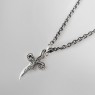 Oz Abstract Tokyo P9363 Dagger of The Truth Silver necklace left view.