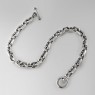 Oz Abstract Tokyo Br9325OX-45 Silver necklace curved view.