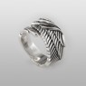 M`s Collection Feather silver ring X0172 up right view.