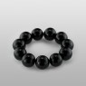 Oz Abstract Tokyo all natural 20mm black Onyx beads bracelet front view.