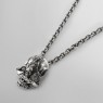 STS Solid Traditional Silver PE10 Skull Pendant left view.