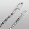 Oz Abstract Tokyo WC9307 Shackles silver wallet chain hooks view.