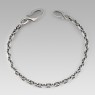 Oz Abstract Tokyo WC9307 Shackles silver wallet chain round view.
