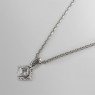 M`s Collection X0201 silver necklace with zirconia left view.