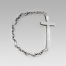 Oz Abstract Tokyo BR263BCZ No Regrets silver cross bracelet with black zirconia right view.