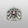 magische vissen garnet cross ring OZR104GN front view.