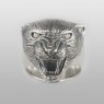 Oz Abstract Tokyo The Panther ring with yellow diamonds R601Ydia front view.