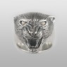 Oz Abstract Tokyo The Panther ring with yellow diamonds R601Ydia front view.