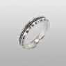 Solid Traditional Silver silver ring with Turquoise STS-R25 right view.
