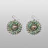 turquoise pierces antique jewelry oz abstract E93TQ front view