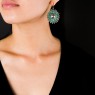 turquoise pierces antique jewelry oz abstract E93TQ on female model