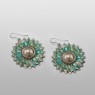 turquoise pierces antique jewelry oz abstract E93TQ right view