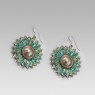 turquoise pierces antique jewelry oz abstract E93TQ right view