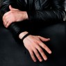 cobra bone bracelet black colour BR259BL oz abstract Tokyo on male model.