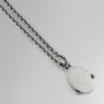 STS solid traditional silver cross necklace STS-PE30 back view.