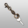 Solid Traditional Silver STS brass skull key chain KE09 right view.