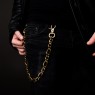 Solid Traditional Silver STS brass skull wallet chain.