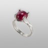 BigBlackMaria stone ring with star ruby a10mmStrRb up left view.