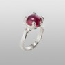BigBlackMaria stone ring with star ruby a10mmStrRb up right view.