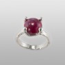BigBlackMaria stone ring with star ruby a10mmStrRb up straight view.