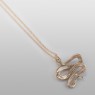 Oz Abstract Tokyo Trust gold snake necklace with diamonds P1961K10 back view.