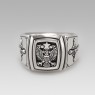 eagle emblem ring design japanese jewelry brand saitai sai008 front view.