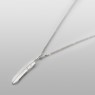 sai054 silver feather necklace by Saital left view.