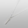 sai055 silver feather necklace by Saital left view.