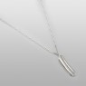 sai055 silver feather necklace by Saital right view.
