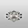 sai003 beautiful stone ring with zirconia saital front view.