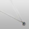 sai060BS small stone charm necklace by Saital right view. 