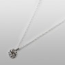 sai060SQ small stone charm necklace by Saital left view. 