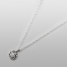 sai060WCZ small stone charm necklace by Saital left view. 