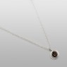 sai046SQ small stone charm necklace by Saital right view. 