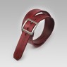 oz abstract tokyo red leather original belt.