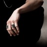 BIGBLACKMARIA a001 Freedom to Die ring on male model. 
