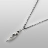 Silver necklace tribal design by SAITAL sai050 left view.