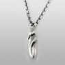 Silver necklace tribal design by SAITAL sai050 low view.