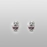 Small skull pierces with ruby sai034RB Saital.