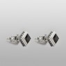 Square pierces with smoky quartz by Saital. sai057SQ.
