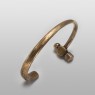 Hammer bangle from solid brass by Oz Abstract Tokyo.